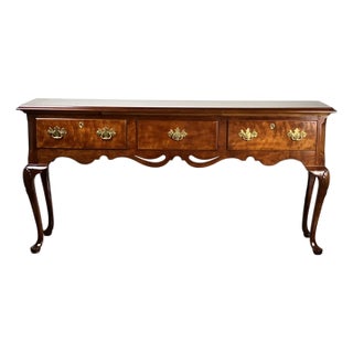 Vintage Solid Cherry Queen Anne Style Sideboard by Henredon For Sale