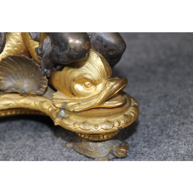 Late 19th Century Napoleonic Patinated and Gilt Bronze Centerpiece by Auguste Delafontaine For Sale - Image 9 of 14