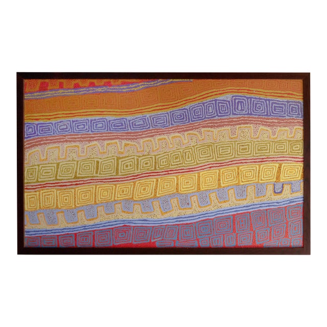 Aboriginal Contemporary Painting Tingari by Patrick Tjungurrayi Provenance For Sale