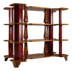 Large Display Cabinet in Wood and Lacquer by Fantoni, 1940s