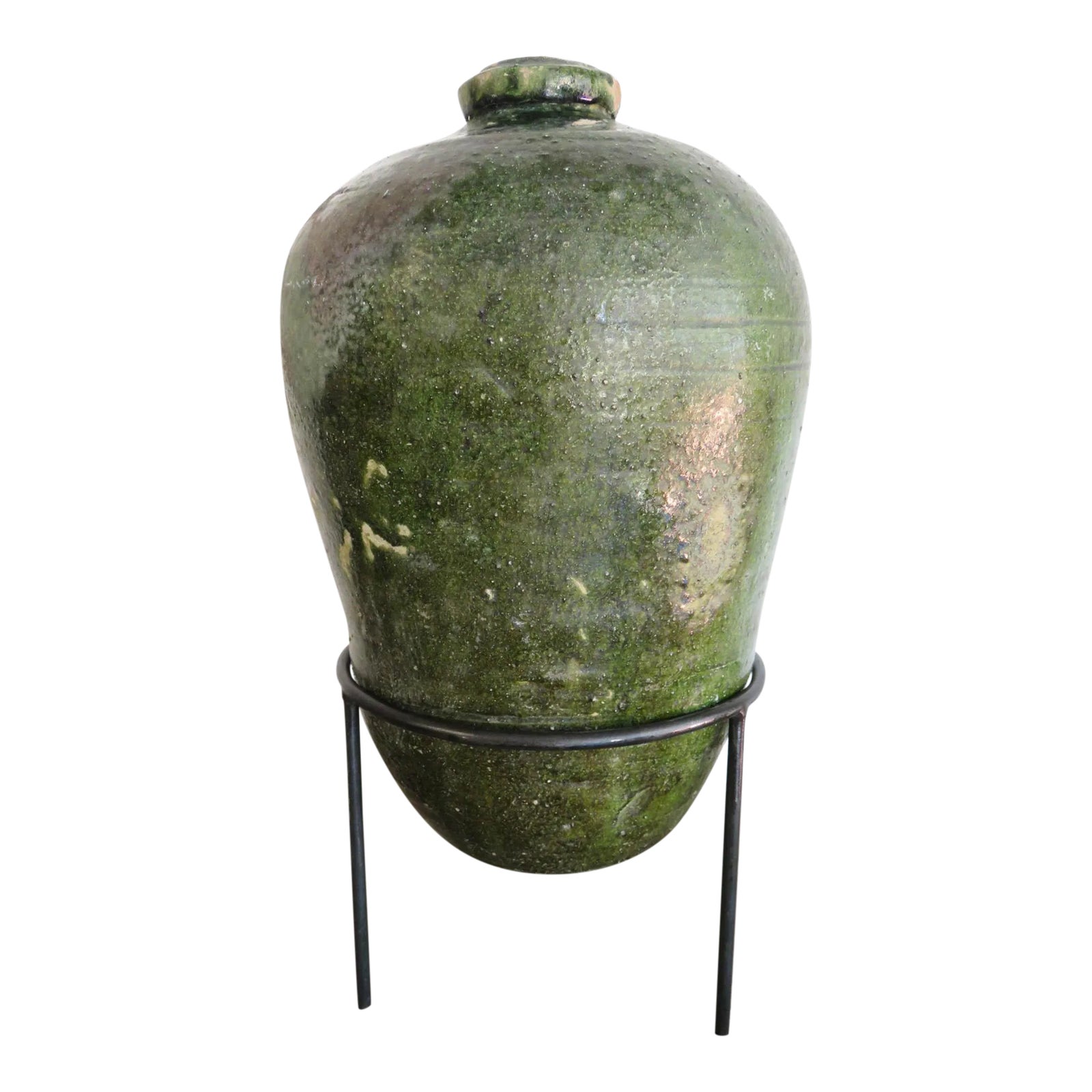 Antique Spanish Terra Cotta Botija From Perulera, 16th Century | Chairish