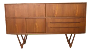 Teak Highboard by Kurt Ostervig for Randers Møbelfabrik, Denmark, 1960s