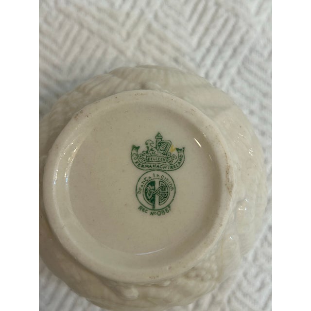 Mid 20th Century 1950’s Belleek “Toy Shell” Porcelain Open Sugar Bowl For Sale - Image 5 of 5