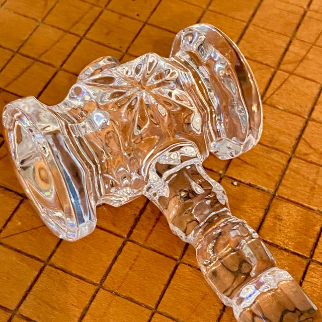 Glass Waterford Crystal Presidents Gavel Paperweight For Sale - Image 7 of 8