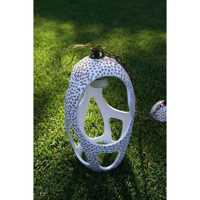 Enamelled Ceramic Chandelier by Antonia Campi, 1950s For Sale - Image 10 of 13