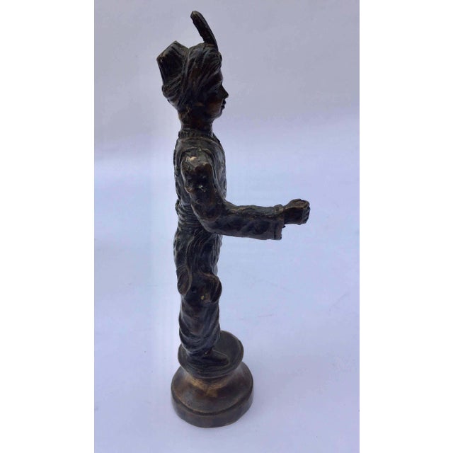 Bronze Orientalist Patinated Bronze Figure of a Turkish Young Man For Sale - Image 8 of 14