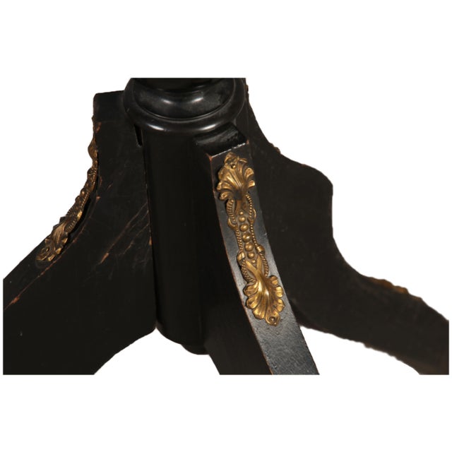 Wood Small Antique Flower Side Table, 19th Century For Sale - Image 7 of 12