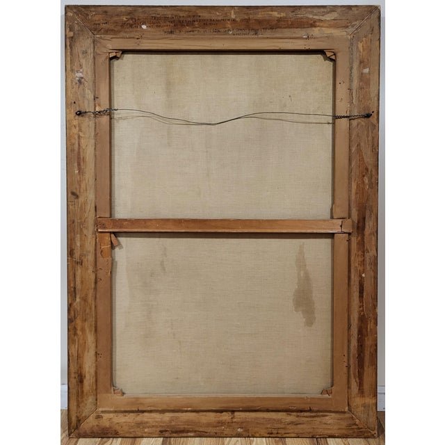 Antique American Oil Painting Forest Scene "Founders Grove" by Charles Theller Wilson For Sale - Image 14 of 16