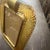 1990s Barovier Style Art Deco Amber Murano Glass and Brass Picture Frame For Sale - Image 6 of 13