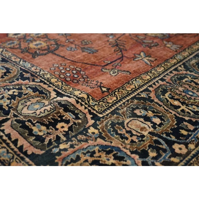 Textile Antique Sarouk Rug 4'4'' x 6'6'' For Sale - Image 7 of 9