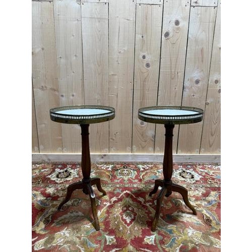 Louis XVI Style Tripod Side Tables, Set of 2 For Sale - Image 5 of 5