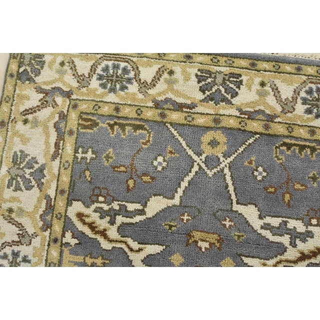 Oushak Rug 3’11” X 5’11” Gray Wool Tribal Hand-Knotted Oriental Carpet For Sale In Philadelphia - Image 6 of 12