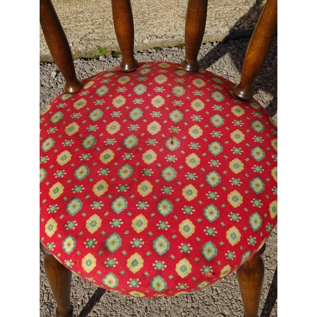 Wood and Fabric Chairs, Set of 2 For Sale - Image 10 of 18