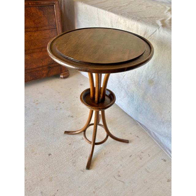 Early 20th Century Early 20th Century French Thonet Style Bentwood Side Table For Sale - Image 5 of 12