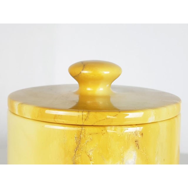 Stone Italian Yellow Marble Bowls and Boxes, 1970s, Set of 4 For Sale - Image 7 of 12