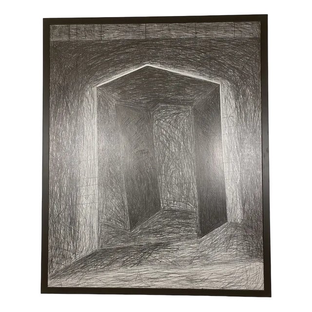 Pedro Calapez, Composition, 1988, Graphite on Acrylic Prepared Wood For Sale