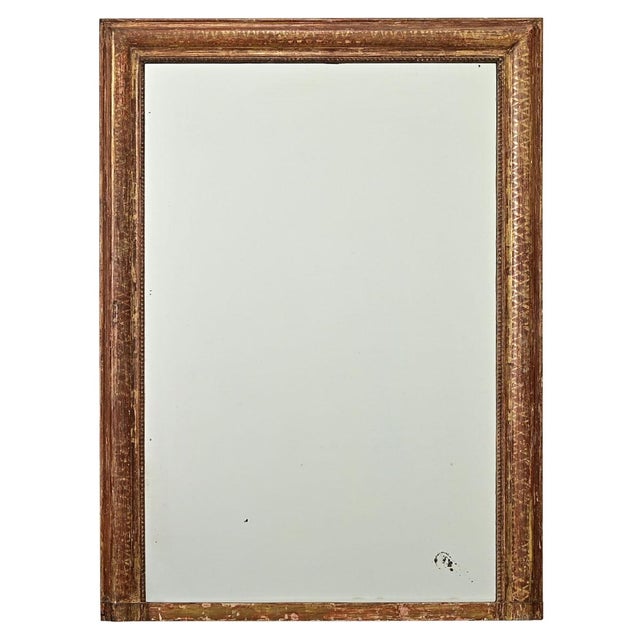 French 19th Century Patinated Gold Gilt Mantel Mirror For Sale - Image 9 of 9
