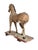 Late 19th Century Decorative 19th-Century Carved Wooden Horse on Platform For Sale - Image 5 of 13