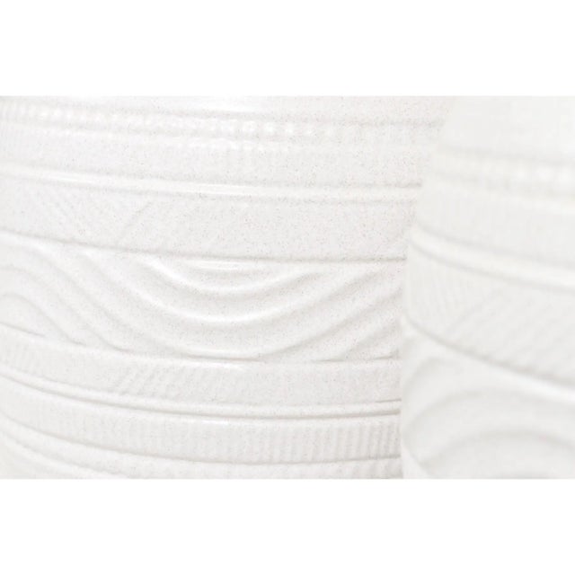 Ceramic White Ceramic Amphora Table Lamps – A Pair, Late 20th Century For Sale - Image 7 of 7