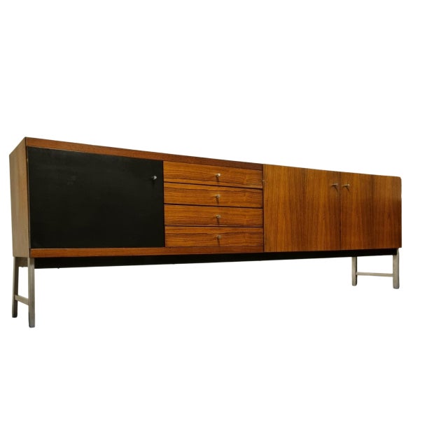 Stunning quality piece by the dutch furniture maker fristho, model bdr-250. a modern sideboard in wooden veneer with...