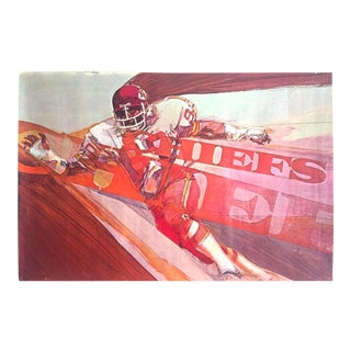 Original Vintage 1972 Rare Collector's Stancraft Nfl Bartell Series " Chiefs " Football Poster For Sale