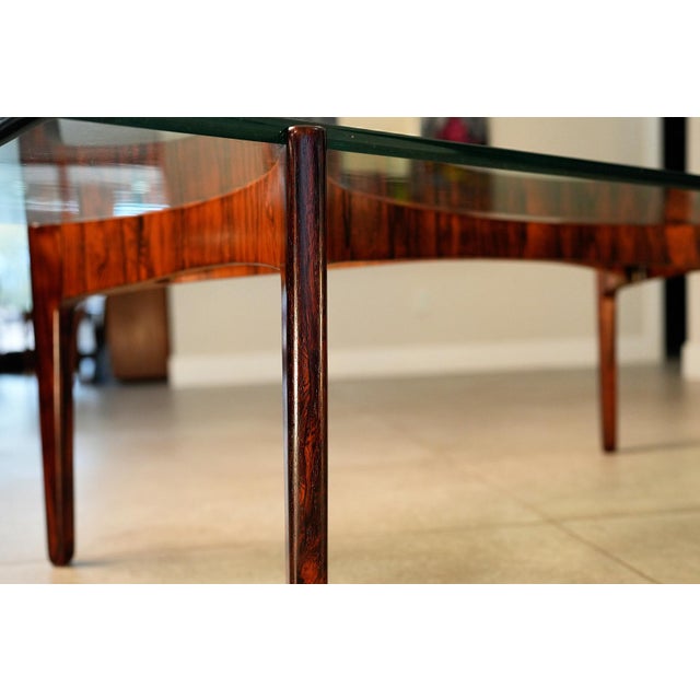 Mid-Century Modern Sculptural Brazilian Rosewood Coffee Table by Sven Ellekaer, Denmark, 1960s For Sale - Image 3 of 15