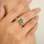 Art Deco Emerald Ruby Toi Et Moi Wedding Ring With Diamonds Size 6.5 For Sale - Image 3 of 12