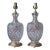 Elegant French Finely Cut Crystal Table Lamps With Fancy Brass Bases - a Pair For Sale