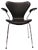 Black Leather Model 3207 Seven Chair by Arne Jacobsen for Fritz Hansen, 1980s For Sale