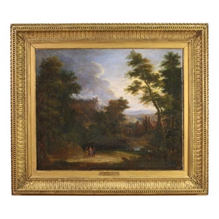 Flemish Artist, The Apparition of Jesus on the Road to Emmaus, 1650, Oil on Canvas For Sale