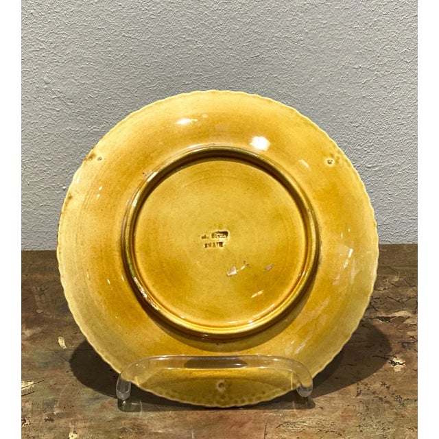 English 19th Century English Majolica Lily Pad Plate For Sale - Image 3 of 5