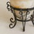 Vintage French Alabaster Vase with Wrought-Iron Stand - 2 Available For Sale - Image 9 of 10