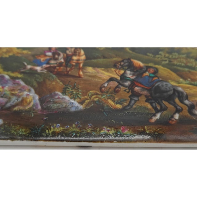 Andre Alfred, Animated Landscape, 1834, Painting on Paris Porcelain For Sale - Image 8 of 18