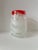 Mid-Century Modern Vintage Hand-Blown Italian Art Glass Vase, Red & White Swirl For Sale - Image 3 of 9
