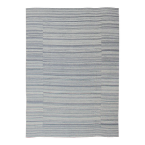 Large Flat Weave Kilim in Variegated Striped With Modern Design 12'0 X 16'5