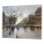 Late 20th Century Large Contemporary Impressionist Paris Street Scene Oil Painting on Canvas, Signed Colombo, 24" X 20" For Sale