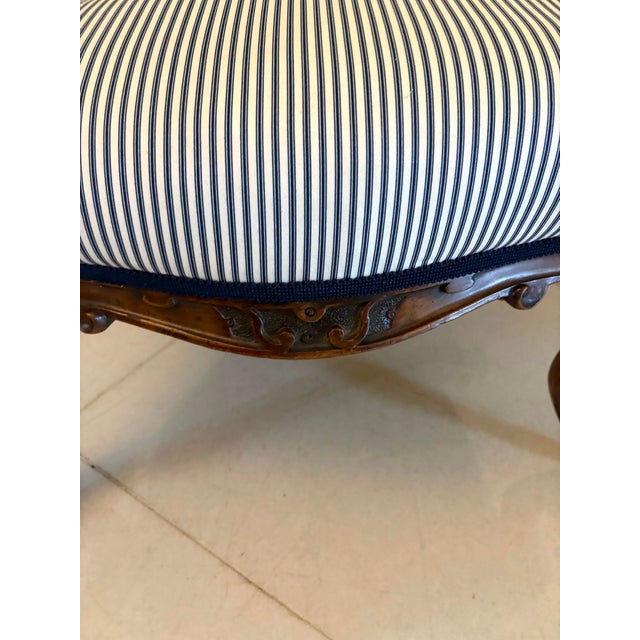 Antique Carved Walnut Victorian Ladies Chair, 1850s For Sale - Image 6 of 12