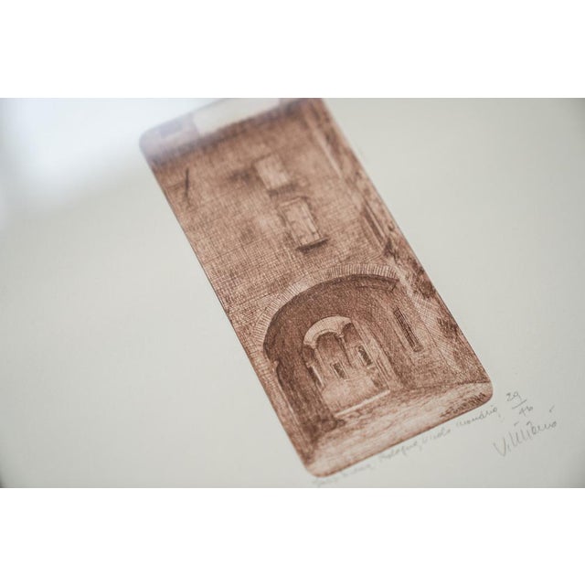 Courtyard, 1970-1980, Artwork, Framed For Sale - Image 4 of 9