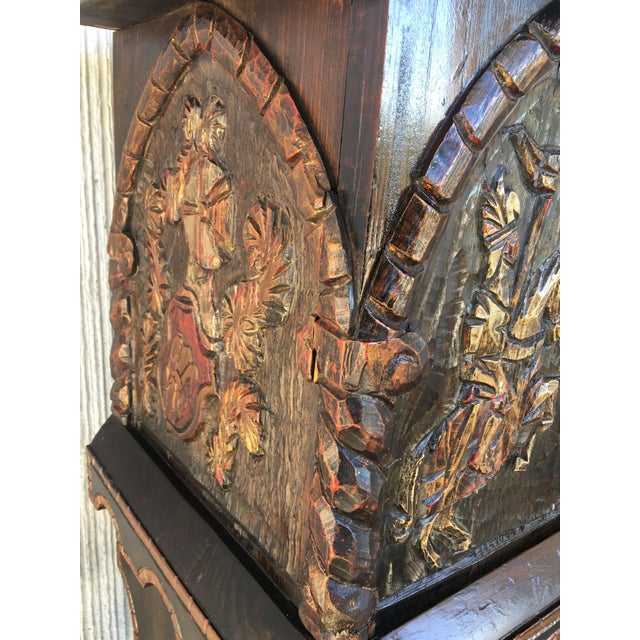 20th Century Carved and Polichromed Cabinet Bar on Stand Varqueno, Buffet, Spain For Sale - Image 10 of 13