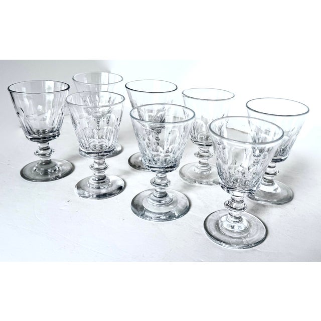 Late 19th Century Saint-Louis Crystal Fine Quality Port/Sherry Glasses. French Ca. 1890 - Set of (8) For Sale - Image 14 of 15