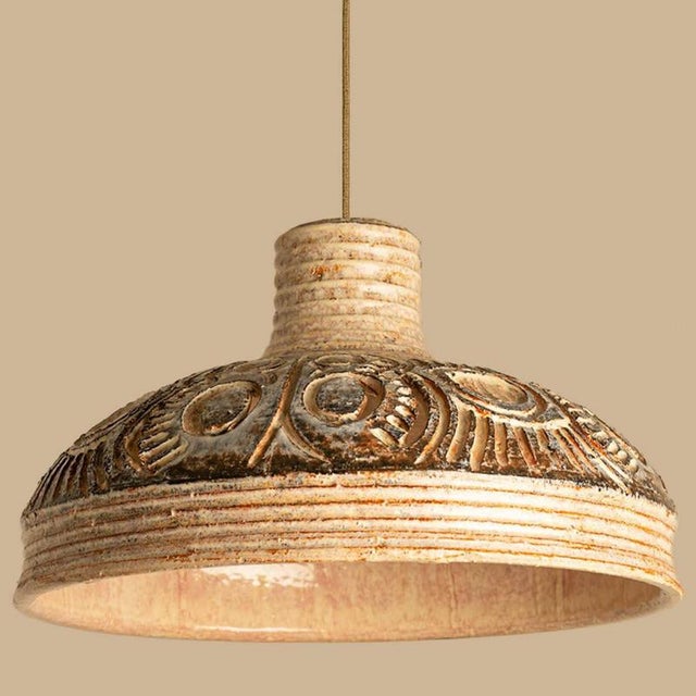 Ceramic Geometric Pendants by Jette Hellerøe for Axella, 1960s, Set of 2 For Sale - Image 4 of 8