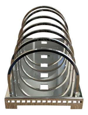 1980’s Postmodern Silver Letter Holder by Richard Meier for Swid Powell