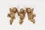 Gold Mid-Century Set of 3 French Gold Leaf Cherub Wall Hangings For Sale - Image 8 of 15