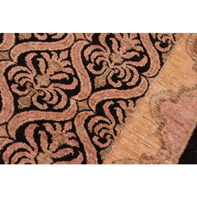 Textile Classic Ziegler Black Tan Hand-Knotted Wool Rug - 6'0'' X 8'9'' For Sale - Image 7 of 8