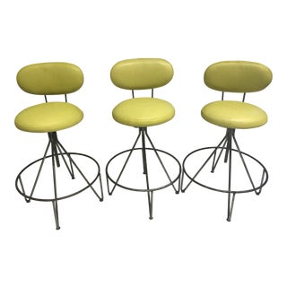 Vintage Paul Tuttle Swivel Bar Stools - Set of 3 For Sale