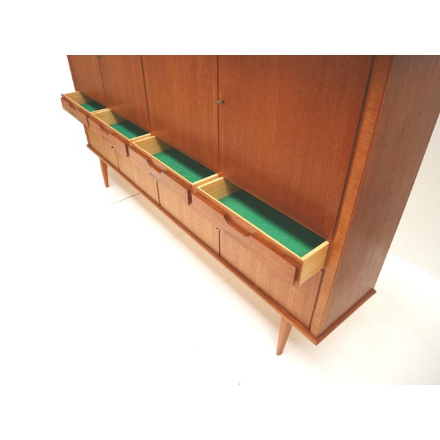 Large Vintage Teak Highboard, 1960s For Sale - Image 4 of 10