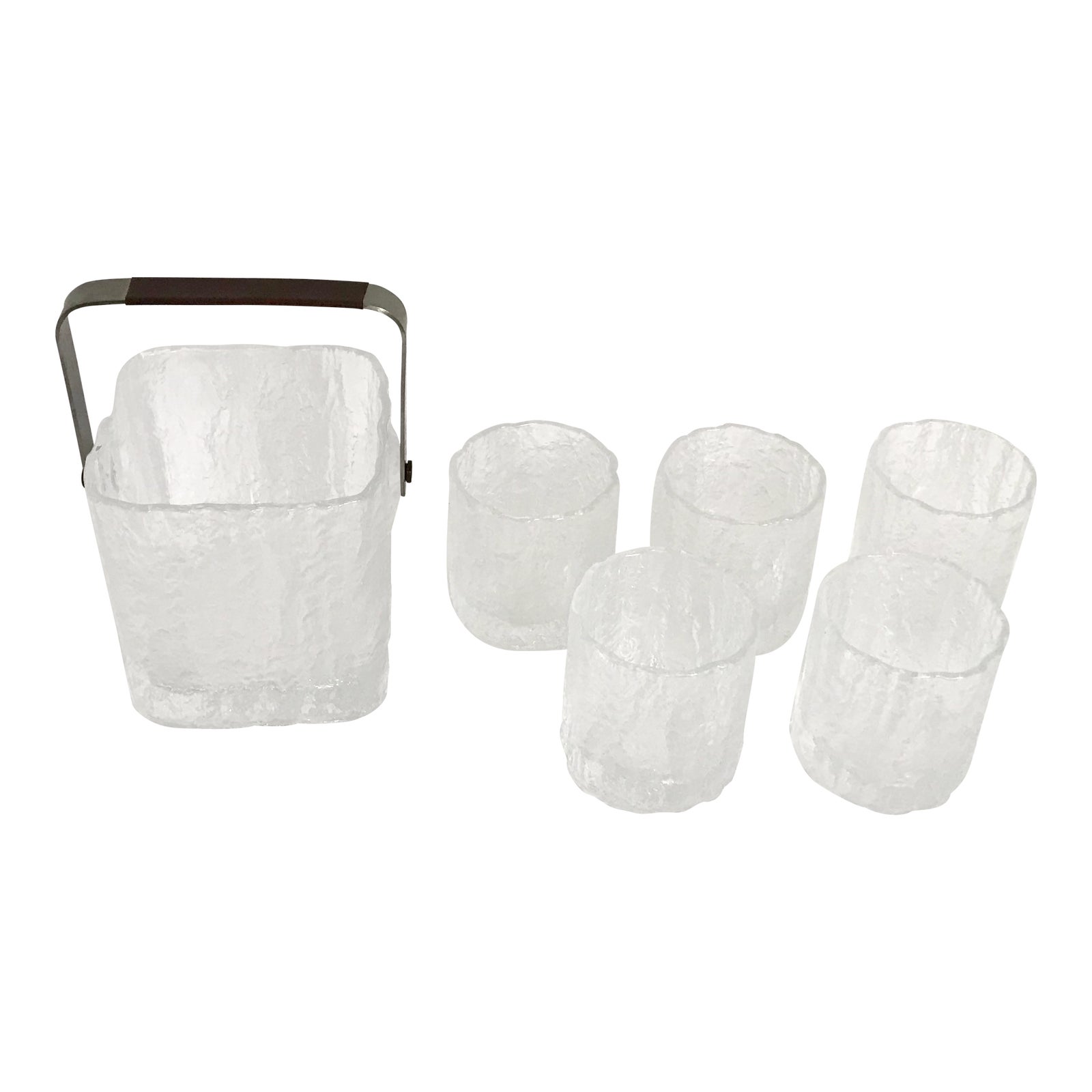 1970s Hoya Ice Bucket & Glasses Set of 6 Chairish