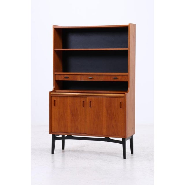Mid-Century Teak Bookcase with Secretary For Sale - Image 4 of 18