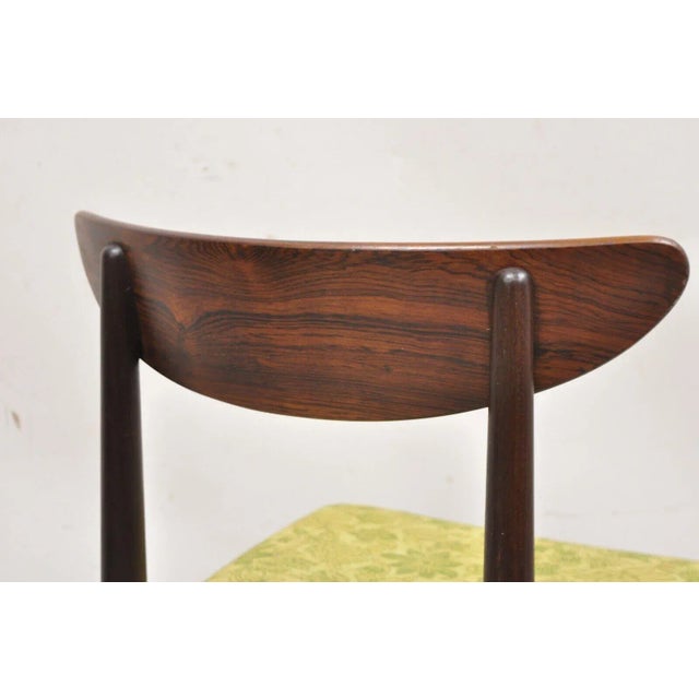 Brown Dyrlund Rosewood Mid Century Danish Modern Curved Back Dining Side Chair For Sale - Image 8 of 12