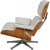 Animal Skin Lounge Chair with Ottoman in White Leather by Charles Eames, Set of 2 For Sale - Image 7 of 18